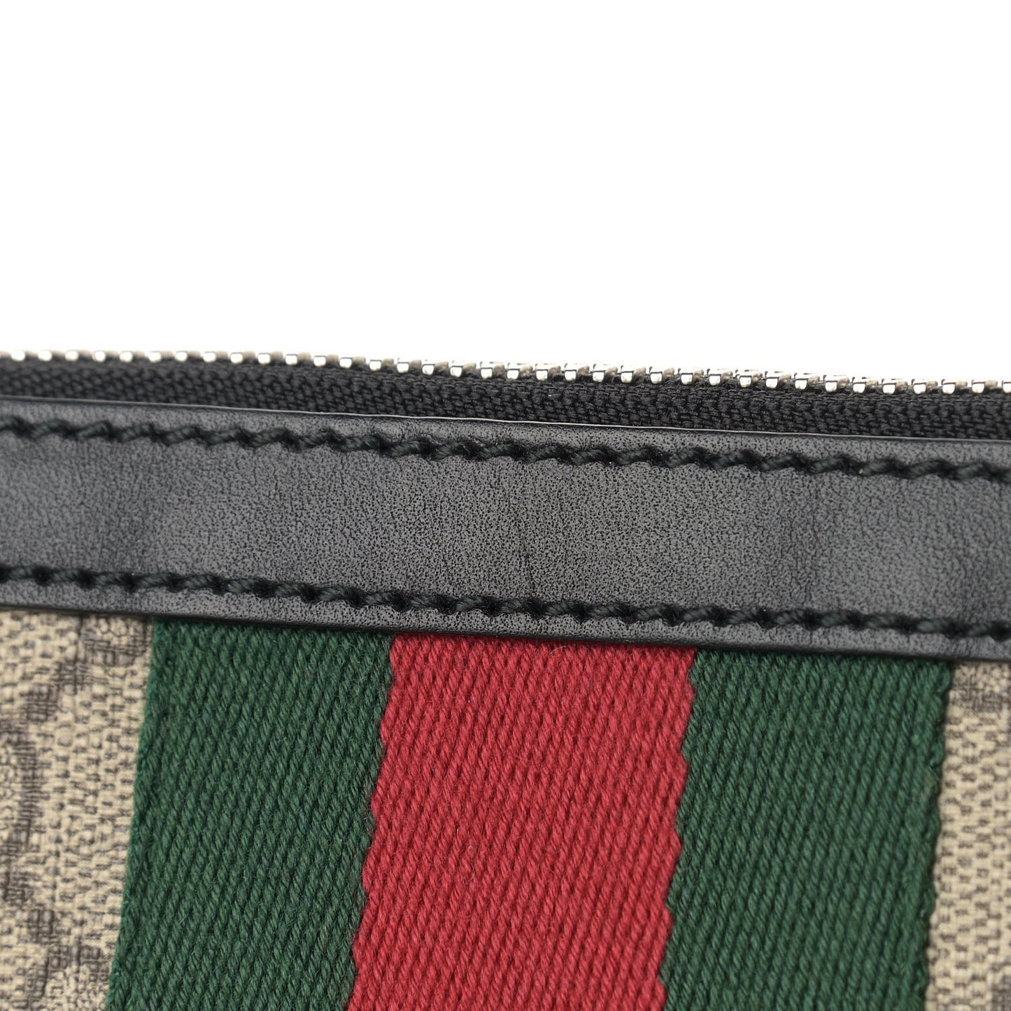 GG Supreme Monogram Web Messenger Bag Black