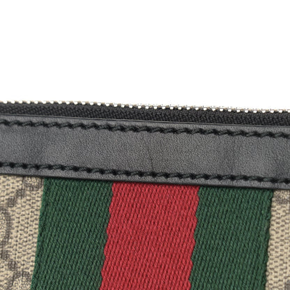 Gucci GG Supreme Monogram Web Messenger Bag Black 13 of 16