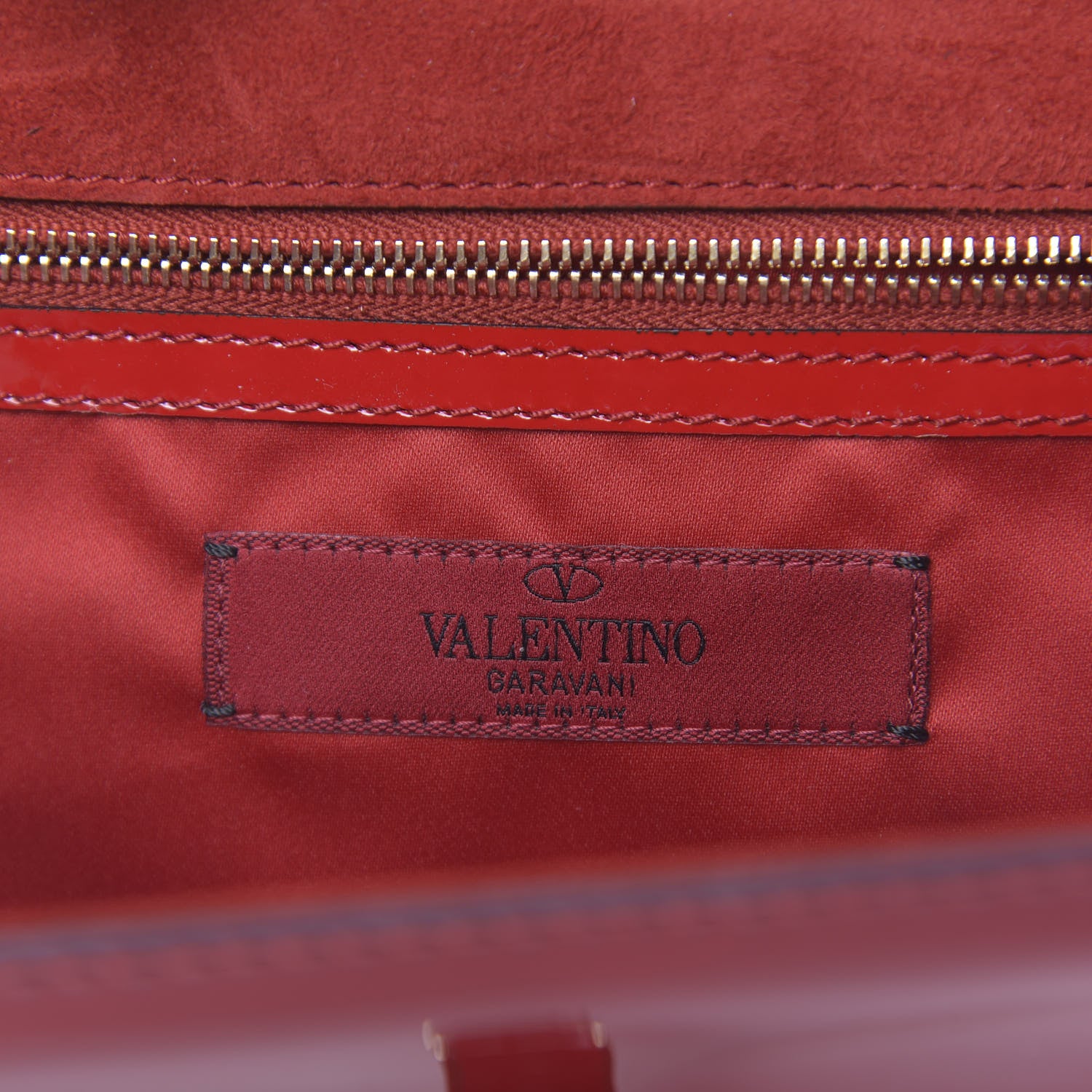 Valentino Garavani Patent Convertible Clutch Red 6 of 9
