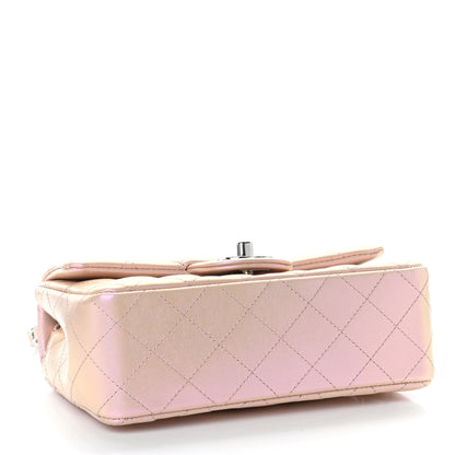Chanel Iridescent Calfskin Quilted Mini Rectangular Flap Pink 3 of 10