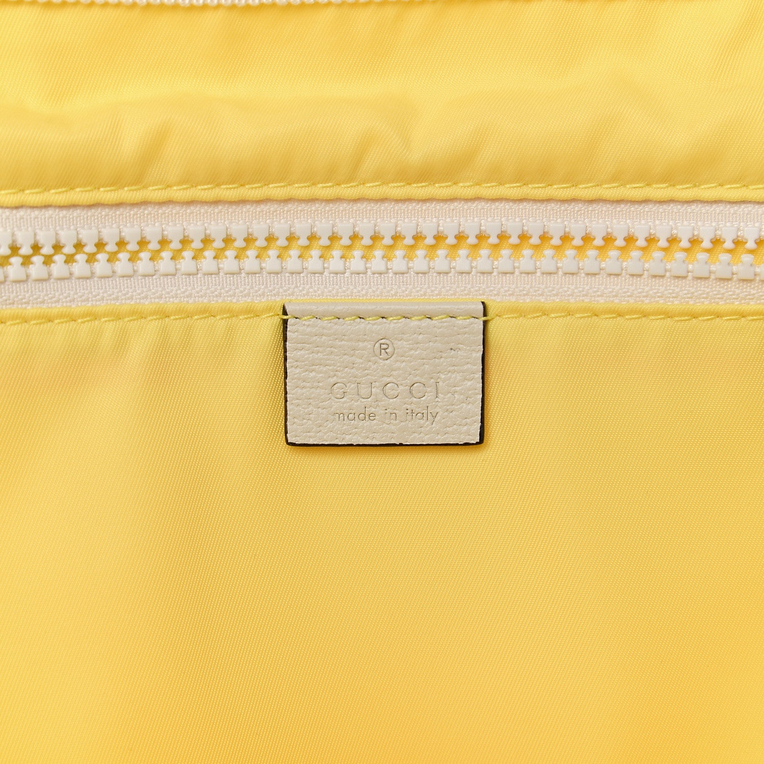 Gucci Nylon Twill Blind For Love Interlocking G Backpack Pastel Yellow Multicolor 5 of 9