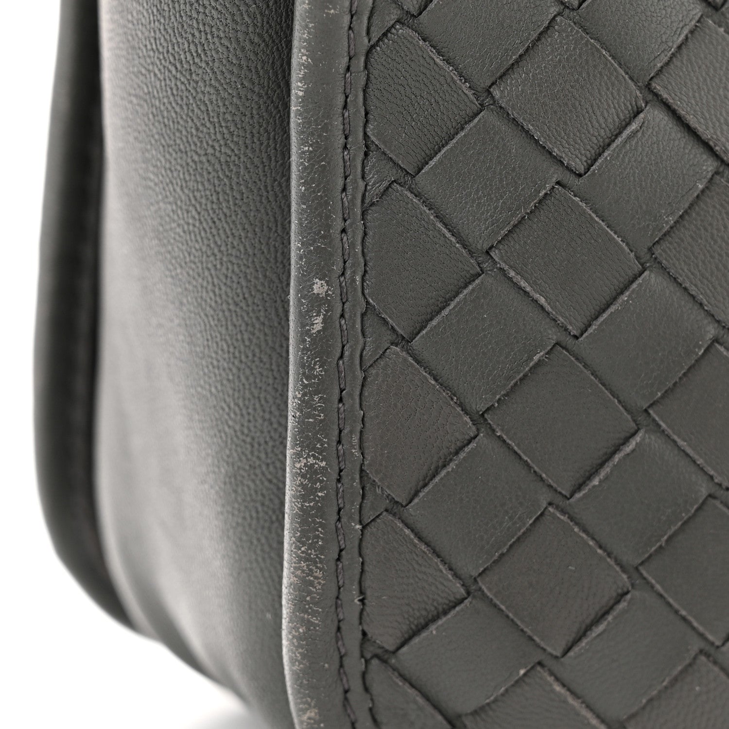 Bottega Veneta Nappa Intrecciato Mini Flap Crossbody Light Grey 14 of 17