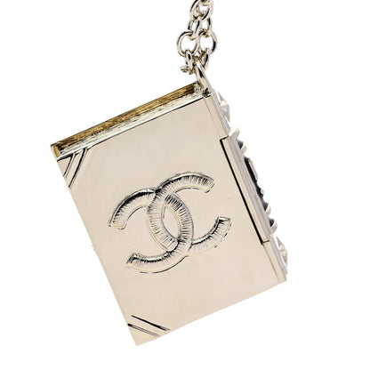 Chanel Metal CC Lion Book Locket Necklace Gold 7 of 10