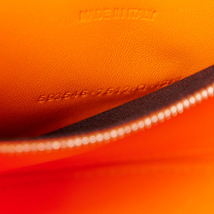 Balenciaga Shiny Calfskin Crocodile Embossed Small Hourglass Top Handle Bag Pop Orange 8 of 12