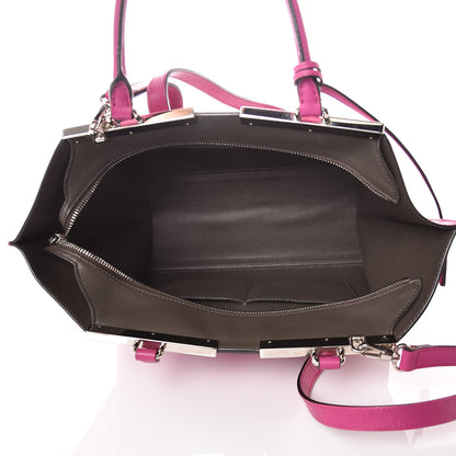 Fendi Vitello Dolce Shiny Nappa Petite 3Jours Tote Magenta Carbone 6 of 13