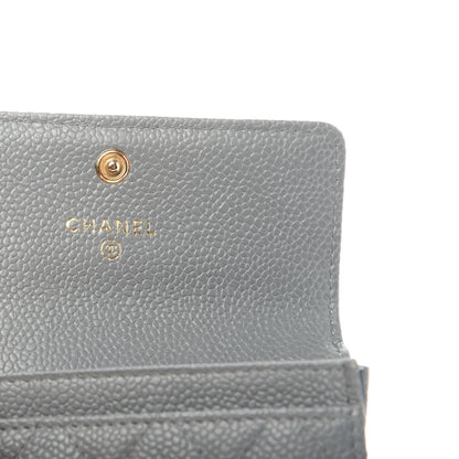 Chanel Caviar Quilted Boy Flap Card Holder Grey 6 of 7