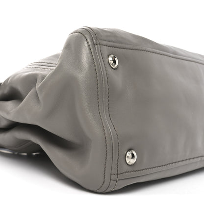 Prada Soft Calf Double Zip Shoulder Bag Argilla 8 of 9