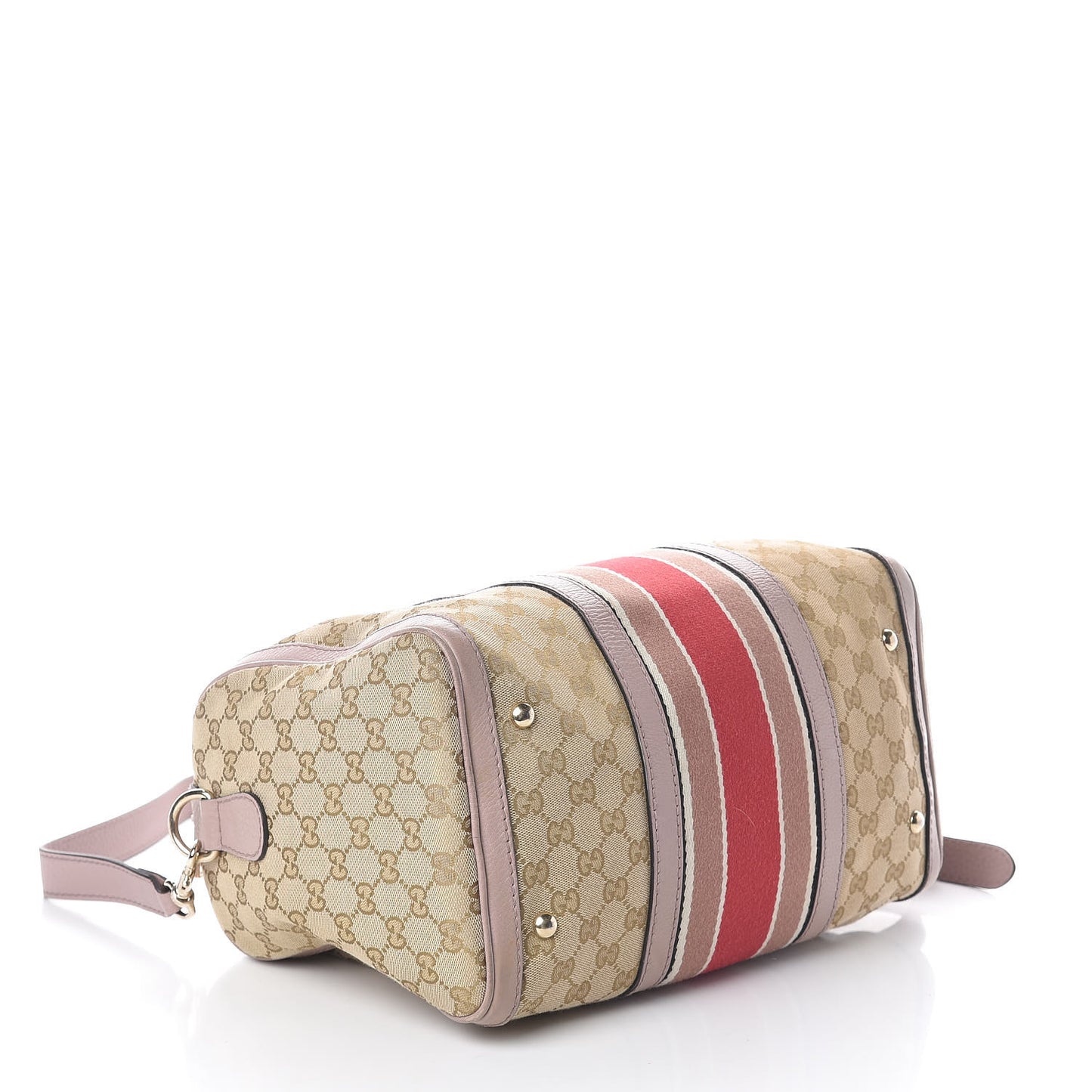 Monogram Selleria Calfskin Vintage Web Medium Boston New Sand Lilas