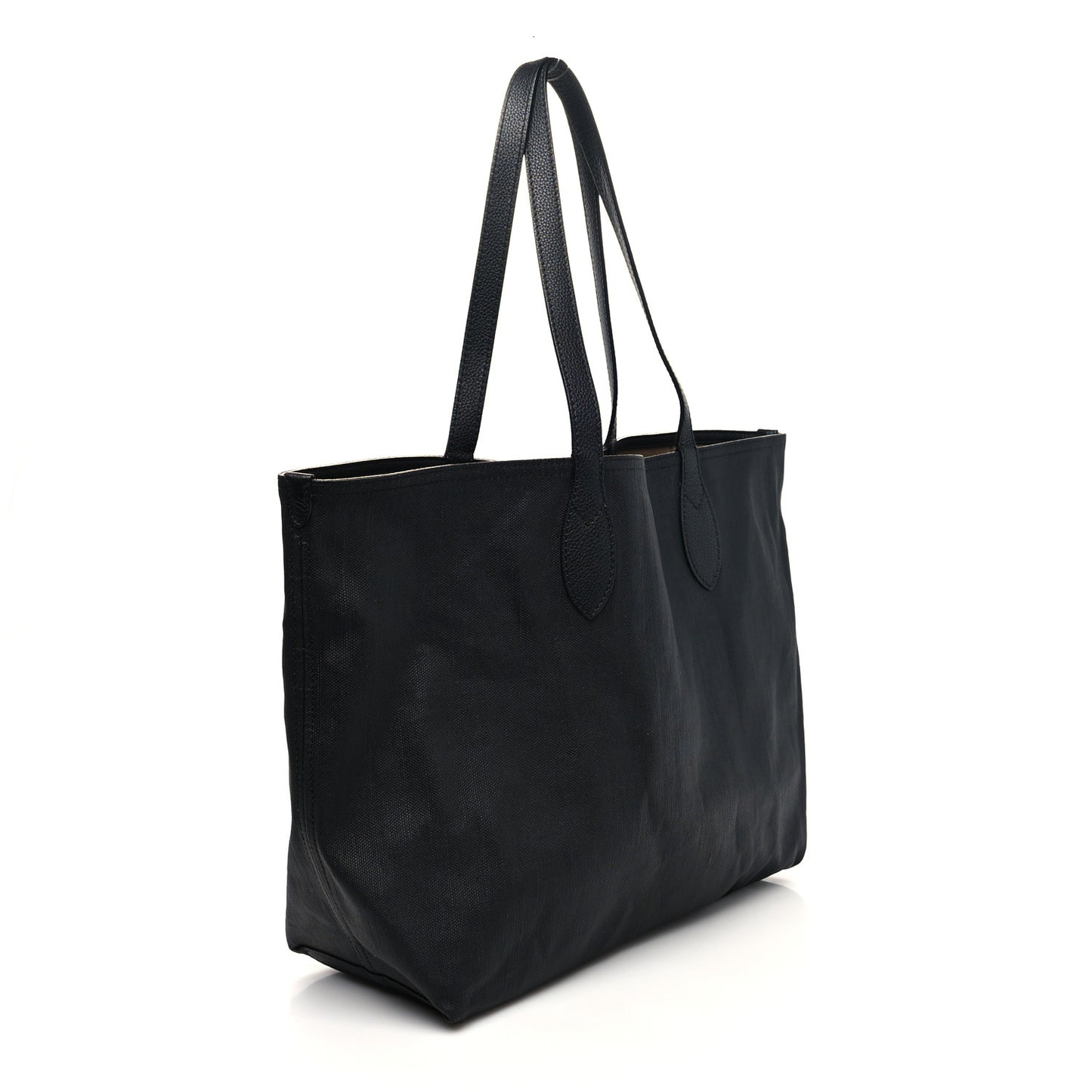 Coated Canvas Mega Check Medium Doodle Tote Black Red