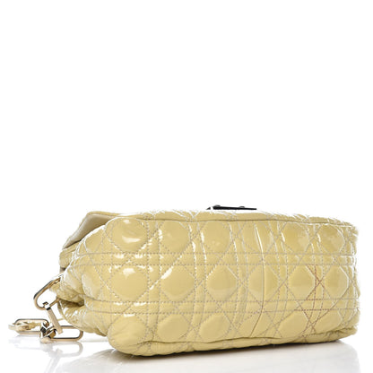 Christian Dior Patent Cannage New Lock Flap Ivory 4 of 13