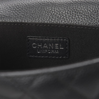 Chanel Grained Calfskin Quilted 2.55 Reissue Flap Belt Bag Clutch Black 9 of 10