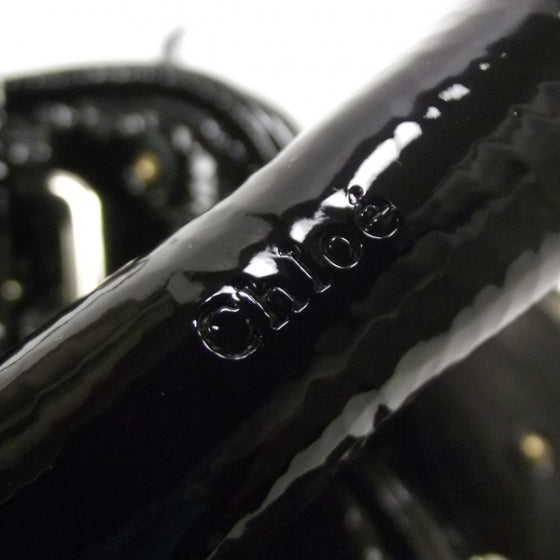 Crinkled Patent Small Betty Shoulder Bag Black