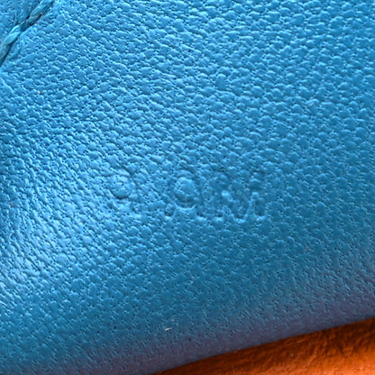 Hermes Milo Lambskin Grigri Rodeo Horse Bag Charm MM Orange Bleu Zanzibar Rose Azalee 3 of 4