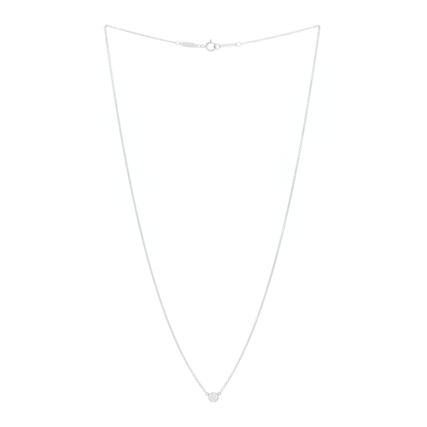 Platinum Diamond .21ct Elsa Peretti Diamonds by the Yard Pendant Necklace