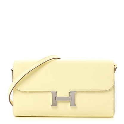 Hermes Epsom Constance Long Wallet To Go Wallet Jaune Milton 1 of 9