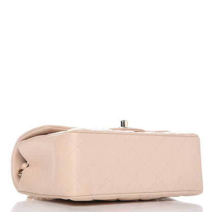 Chanel Lambskin Quilted Mini Rectangular Flap Light Beige 4 of 8