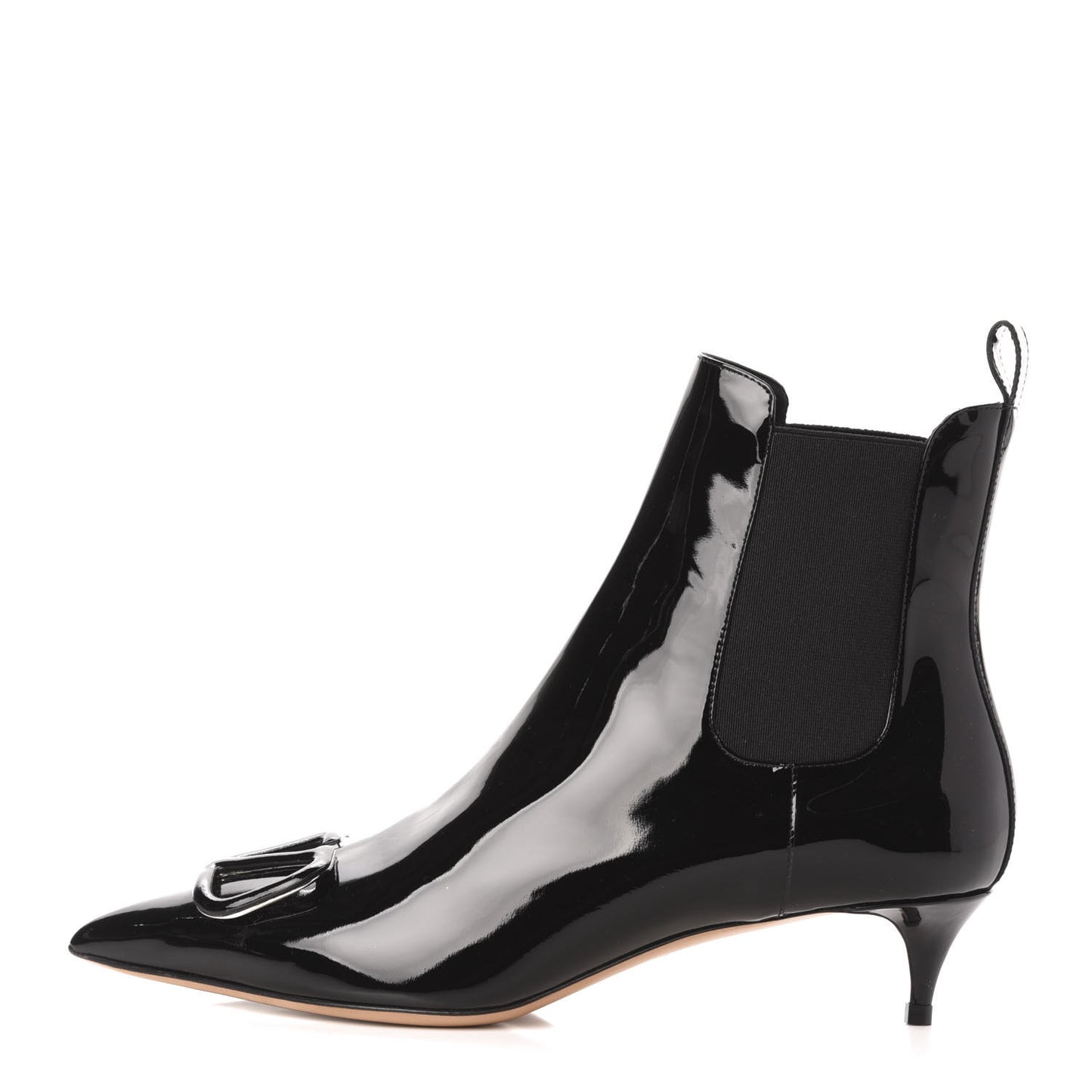 Patent VLogo Ankle Boots 37.5 Black