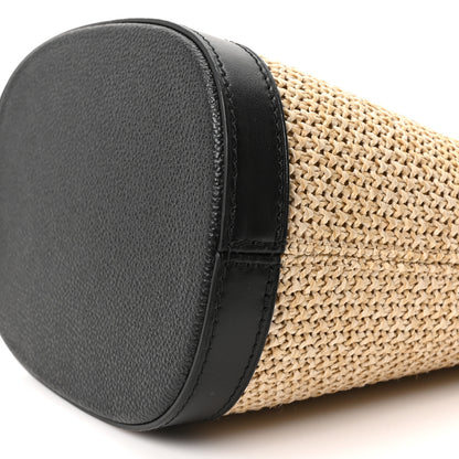 Louis Vuitton Raffia Petit Bucket Black 9 of 9