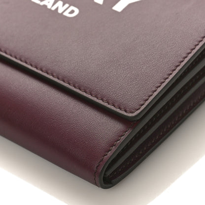 Burberry Calfskin Logo Hazelmere Wallet With Detachable Strap Deep Maroon 8 of 8