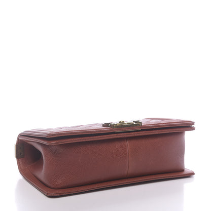 Chanel Caviar Quilted Medium Boy Flap Dark Orange 4 of 13