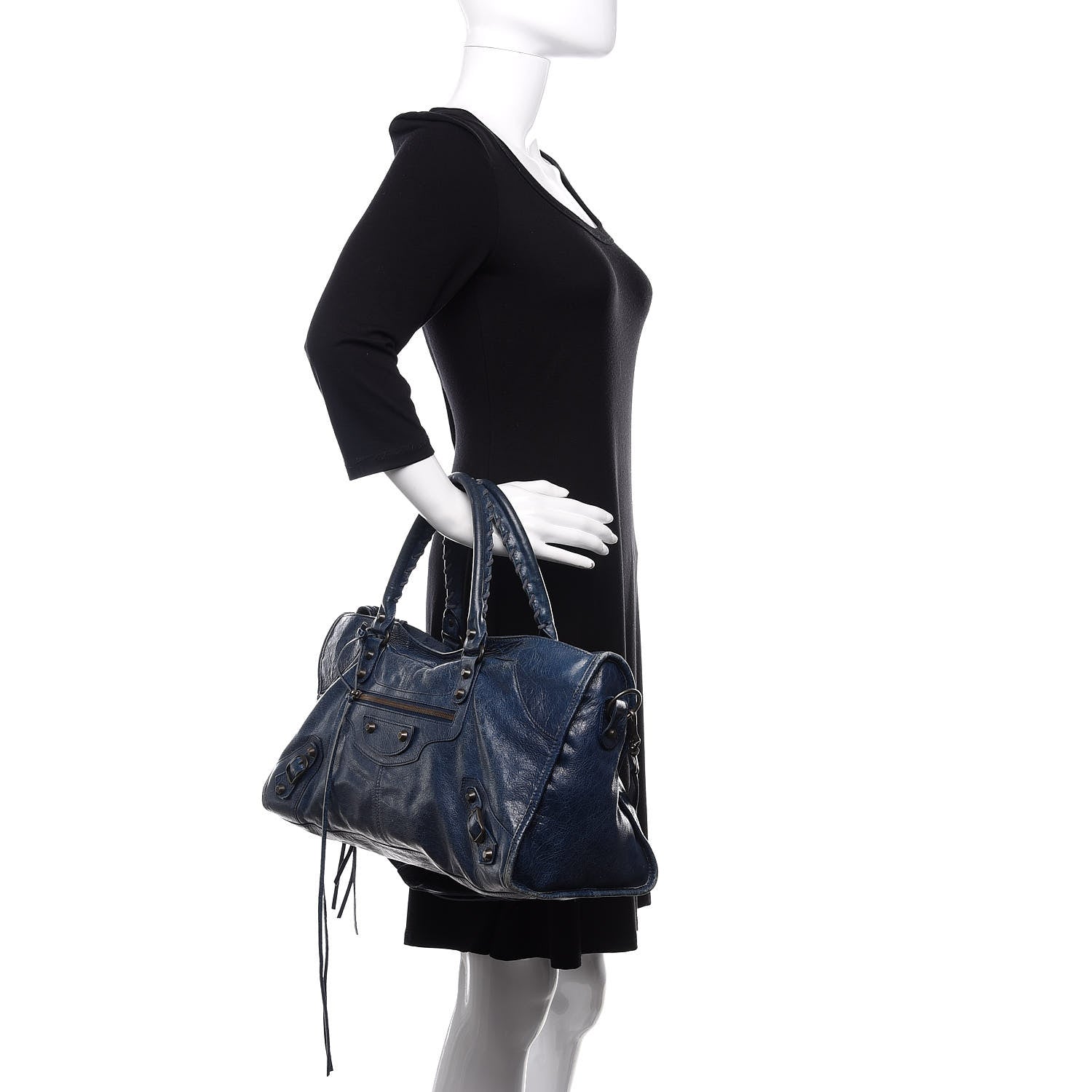Balenciaga Agneau Classic Hardware Part Time Bleu Mineral 3 of 14