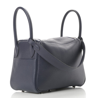 Hermes Taurillon Clemence Lindy 26 Bleu Nuit 3 of 13
