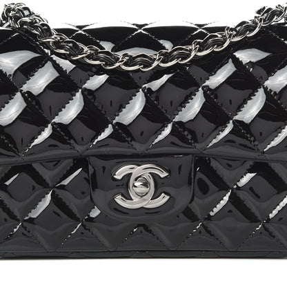 Chanel Patent Calfskin Quilted Mini Rectangular Flap Black 8 of 11