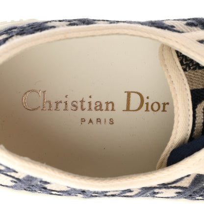Christian Dior Canvas Oblique Walk'N'Dior Low Top Platform Sneakers 36.5 Deep Blue 8 of 9