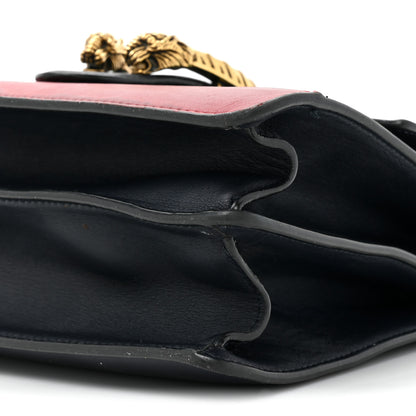 Gucci Moon Calfskin Bamboo Web Medium Dionysus Top Handle Bag Blue Emerald Hibiscus Red 10 of 20