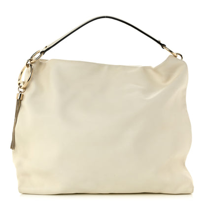 Jimmy Choo Smooth Calfskin Callie Hobo Bag Latte 1 of 12