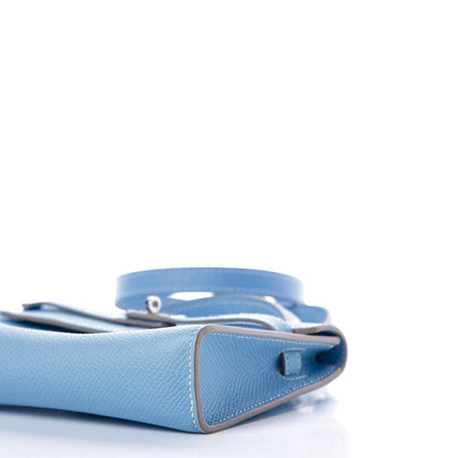 Hermes Epsom Tiny Kelly Sellier Celeste 6 of 10