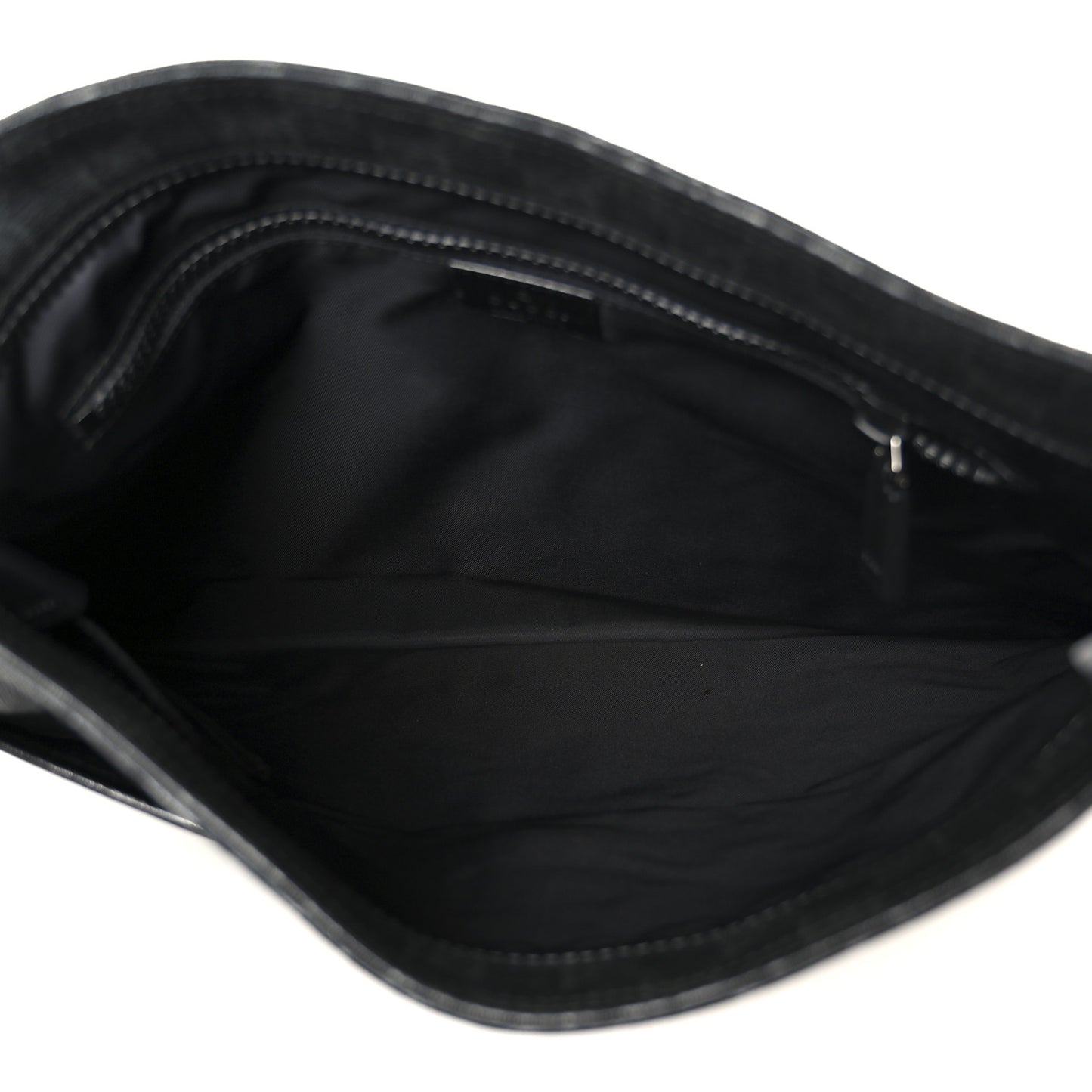 GG Plus Monogram Medium Flat Messenger Bag Black