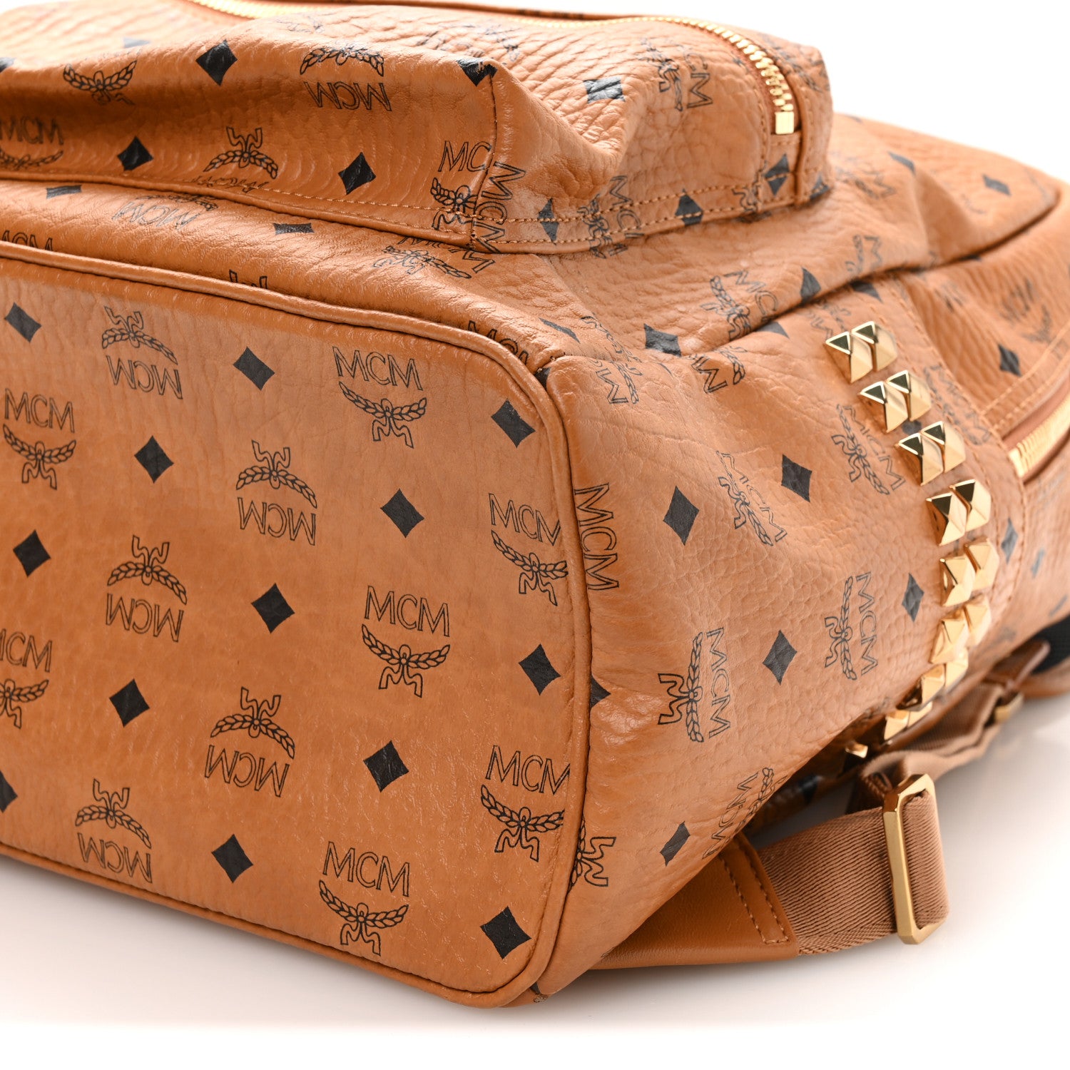 MCM Visetos Large Stark Backpack Cognac 11 of 11
