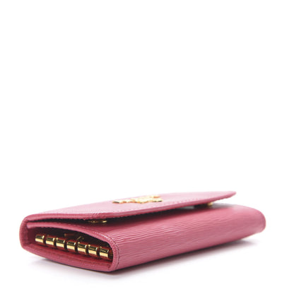 Prada Vitello Move Metal 6 Key Holder Peonia 4 of 10