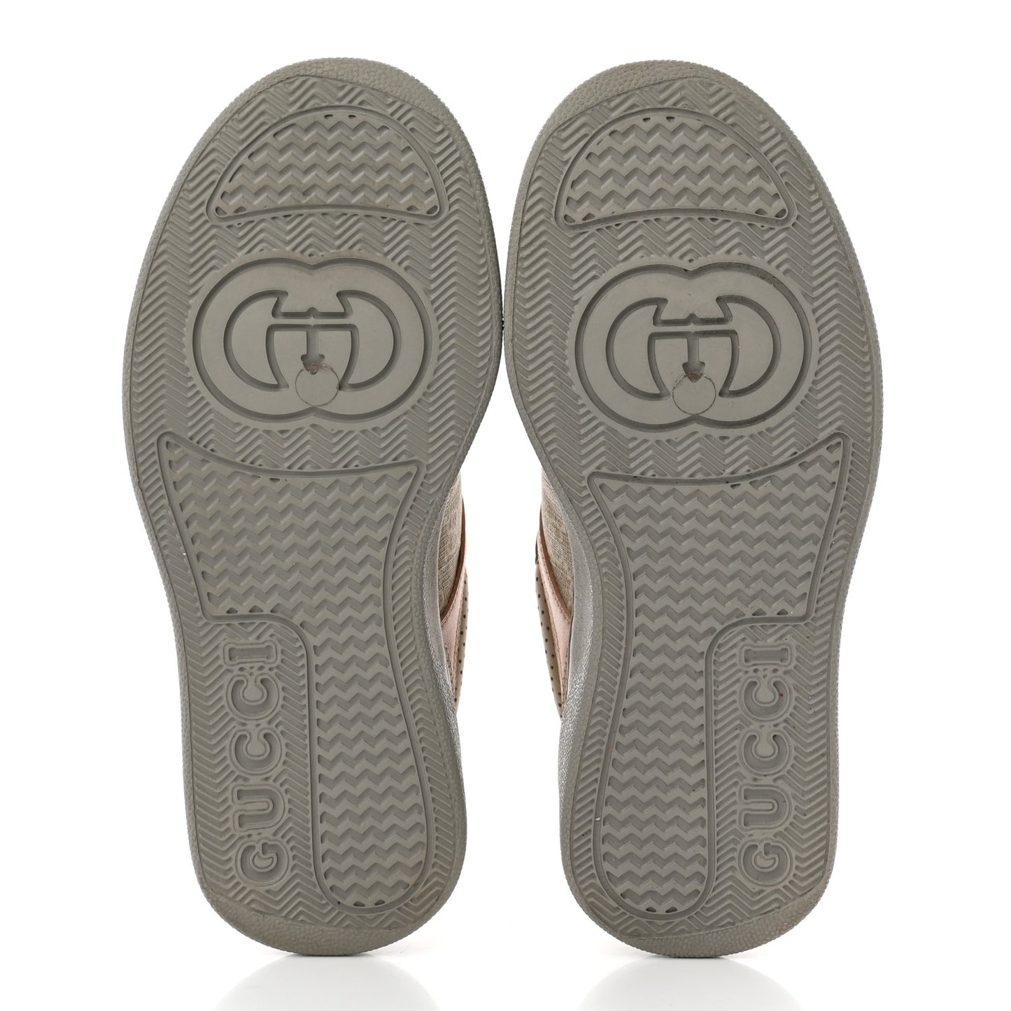 Calfskin GG Supreme Monogram Perforated Womens Platform 55mm Sneakers 36.5 Apricot Pink Beige Grey