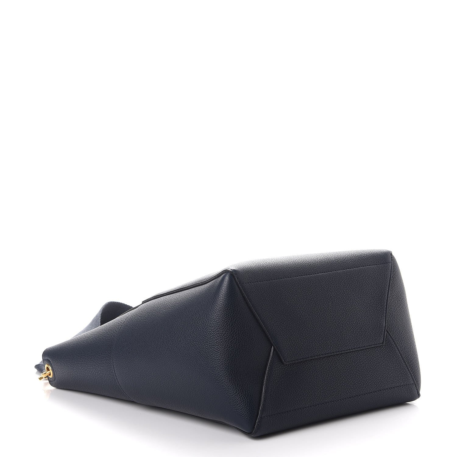 Celine Soft Grained Calfskin Sangle Bucket Bag Navy Blue 4 of 8