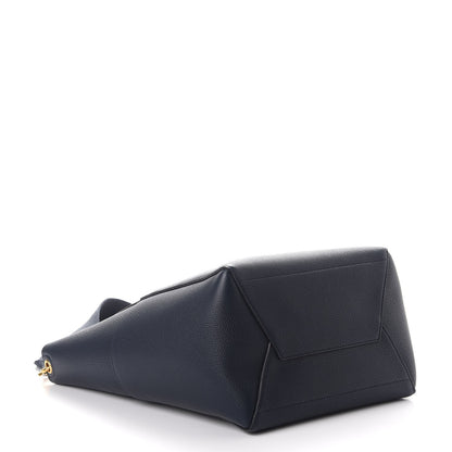 Celine Soft Grained Calfskin Sangle Bucket Bag Navy Blue 4 of 8