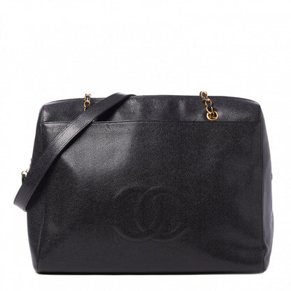 Chanel Caviar Large CC Shoulder Bag Black 1 of 9