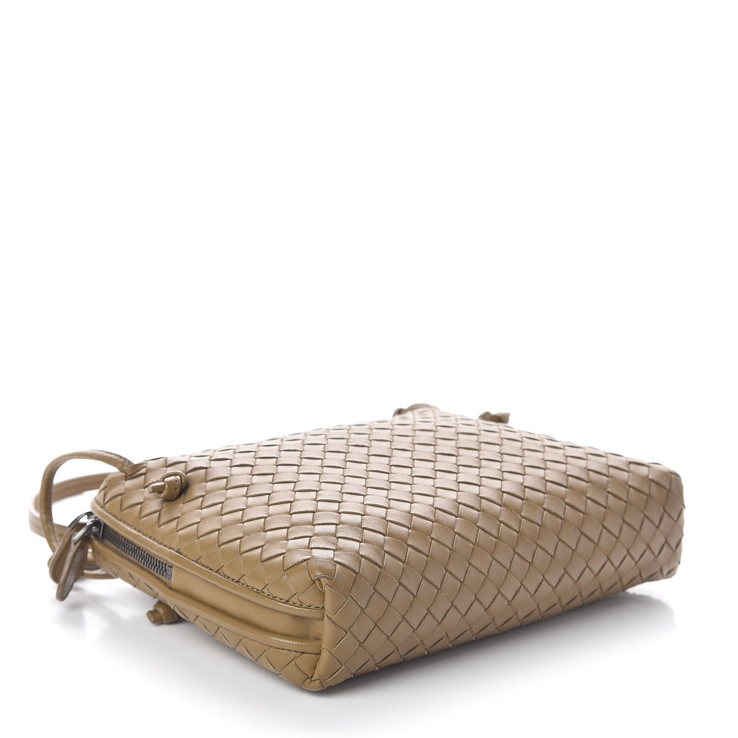 Nappa Intrecciato Nodini Crossbody Messenger Bronze