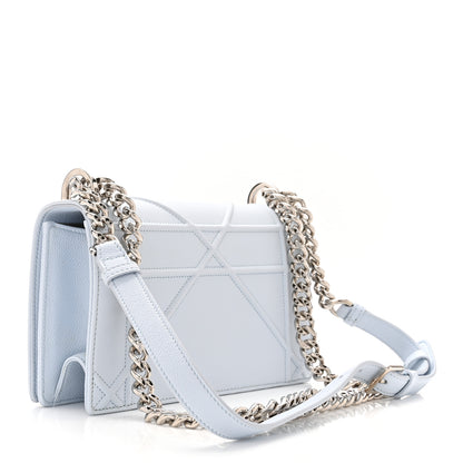 Christian Dior Grained Calfskin Small Diorama Flap Bag Sky Light 3 of 10