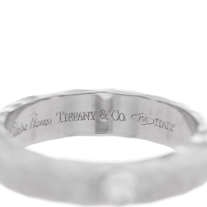 Tiffany 18K White Gold Diamond Paloma Picasso Hammered Ring 52 6 5 of 7