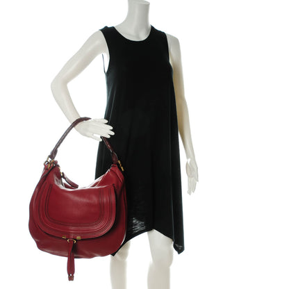 Chloe Calfskin Large Marcie Hobo Garnet 2 of 7