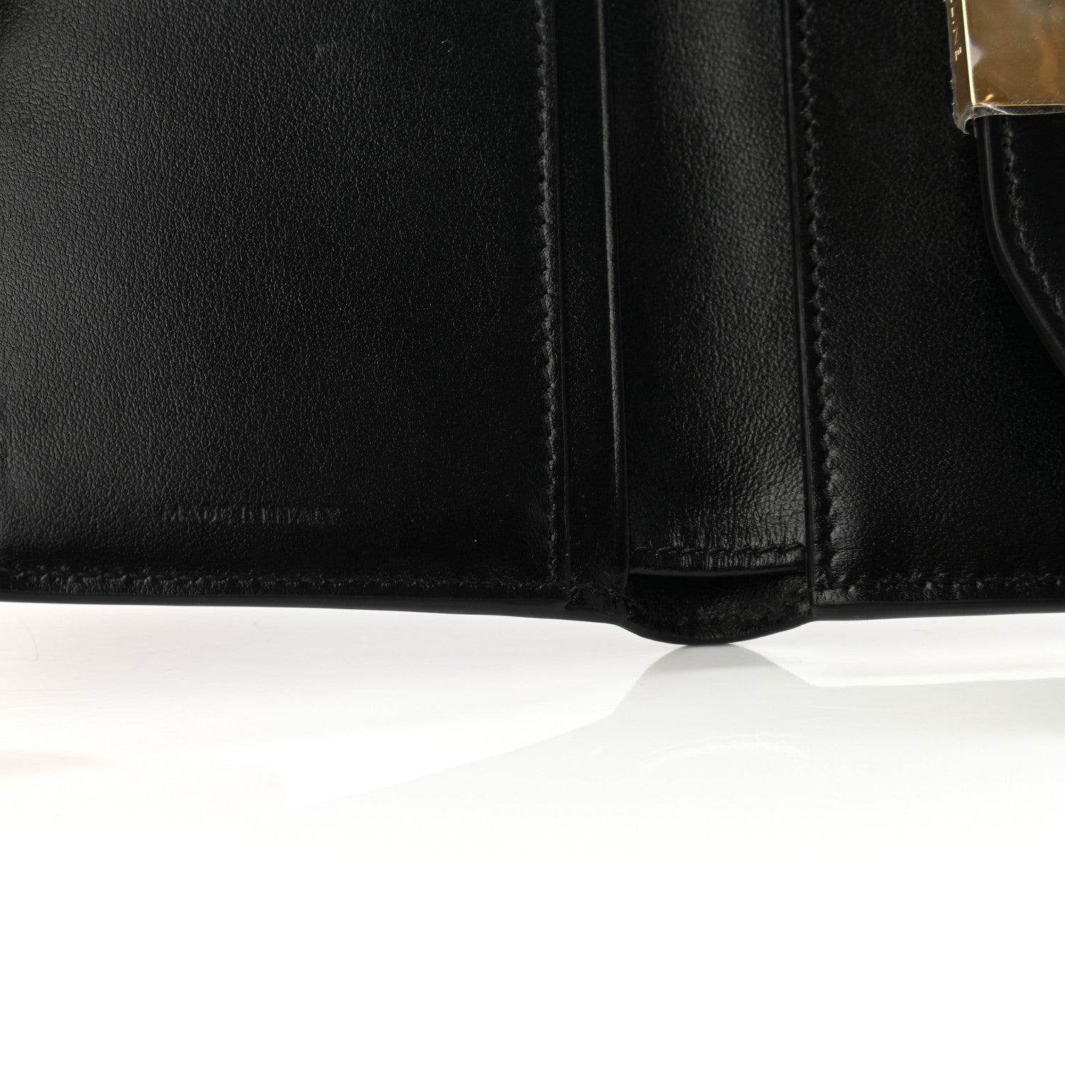 Celine Shiny Smooth Calfskin Small C Wallet Black 7 of 7