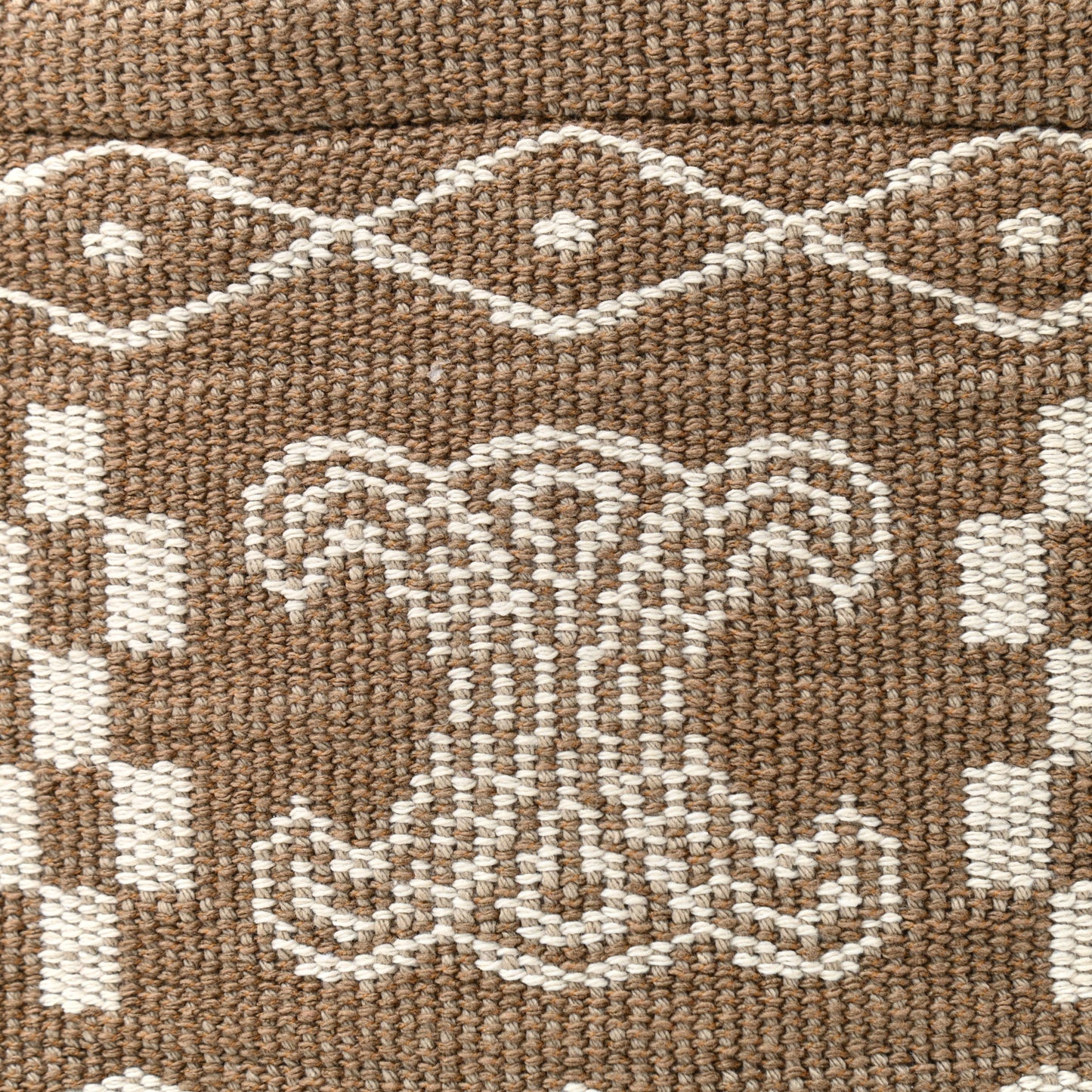 Canvas Calfskin Small Cabas Thais Natural White