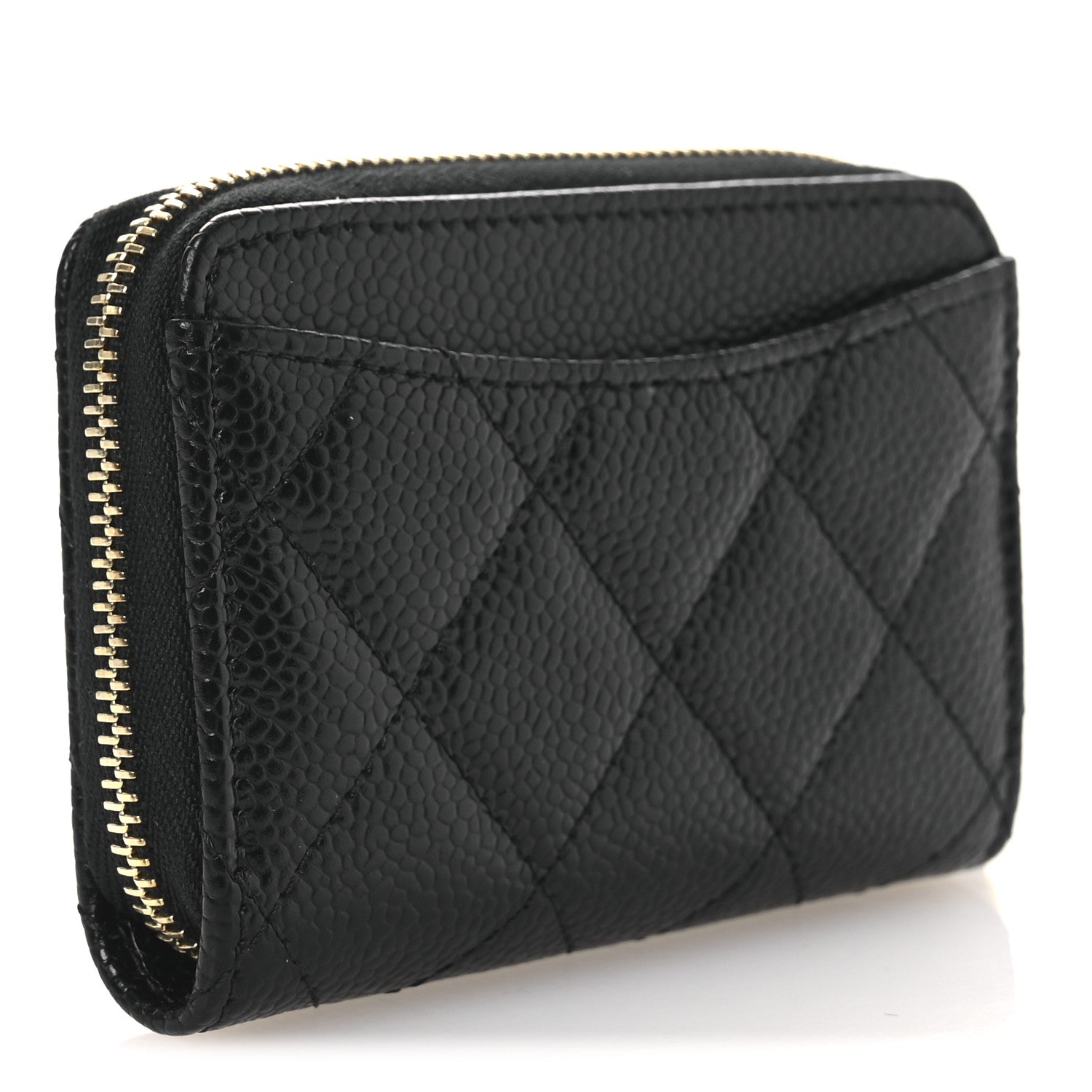 Chanel Caviar Quilted Classic Zipped Coin Purse Black 3 of 9