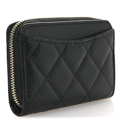 Chanel Caviar Quilted Classic Zipped Coin Purse Black 3 of 9