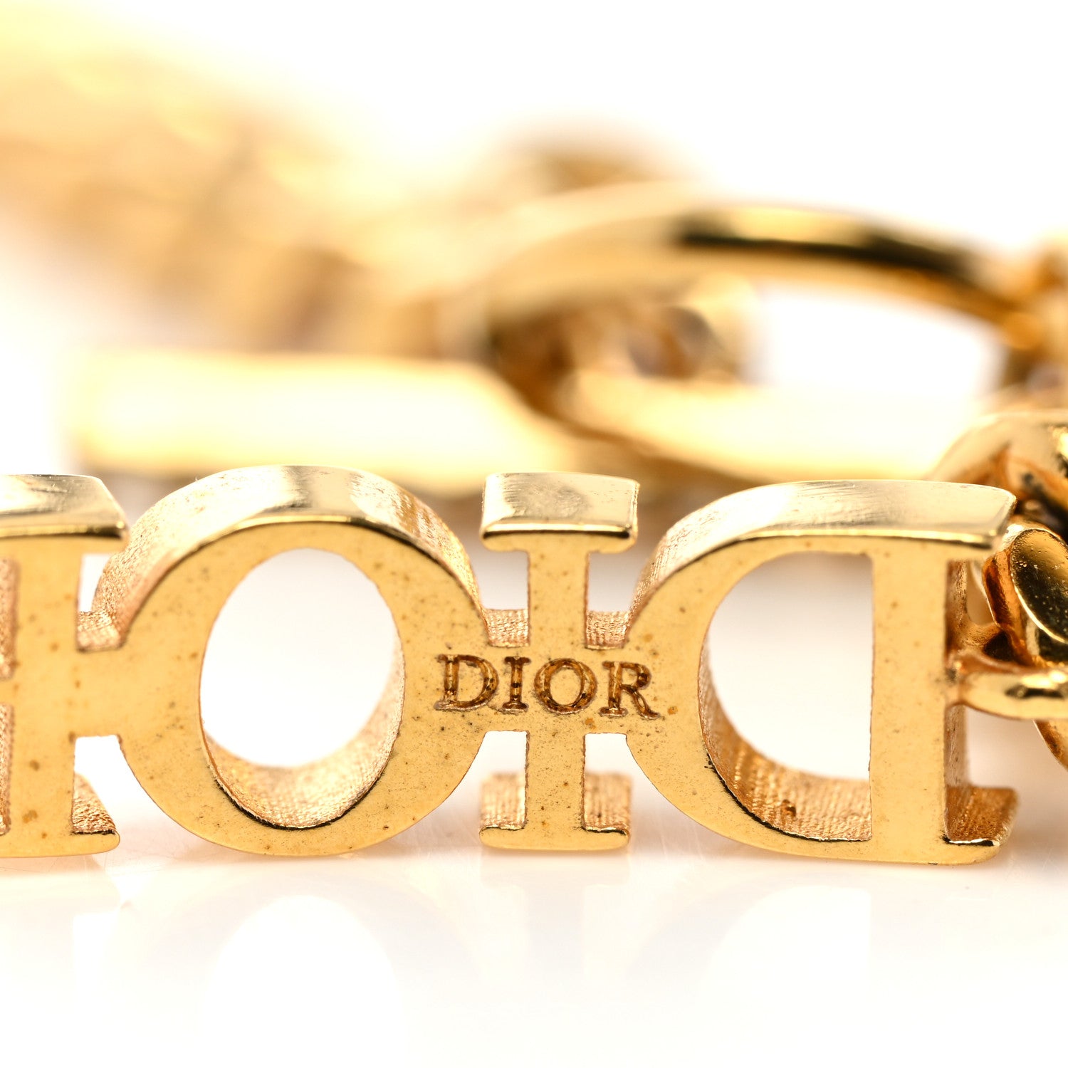 Christian Dior Metal Crystal Pearl Dio(r)evolution Bracelet Gold 4 of 4
