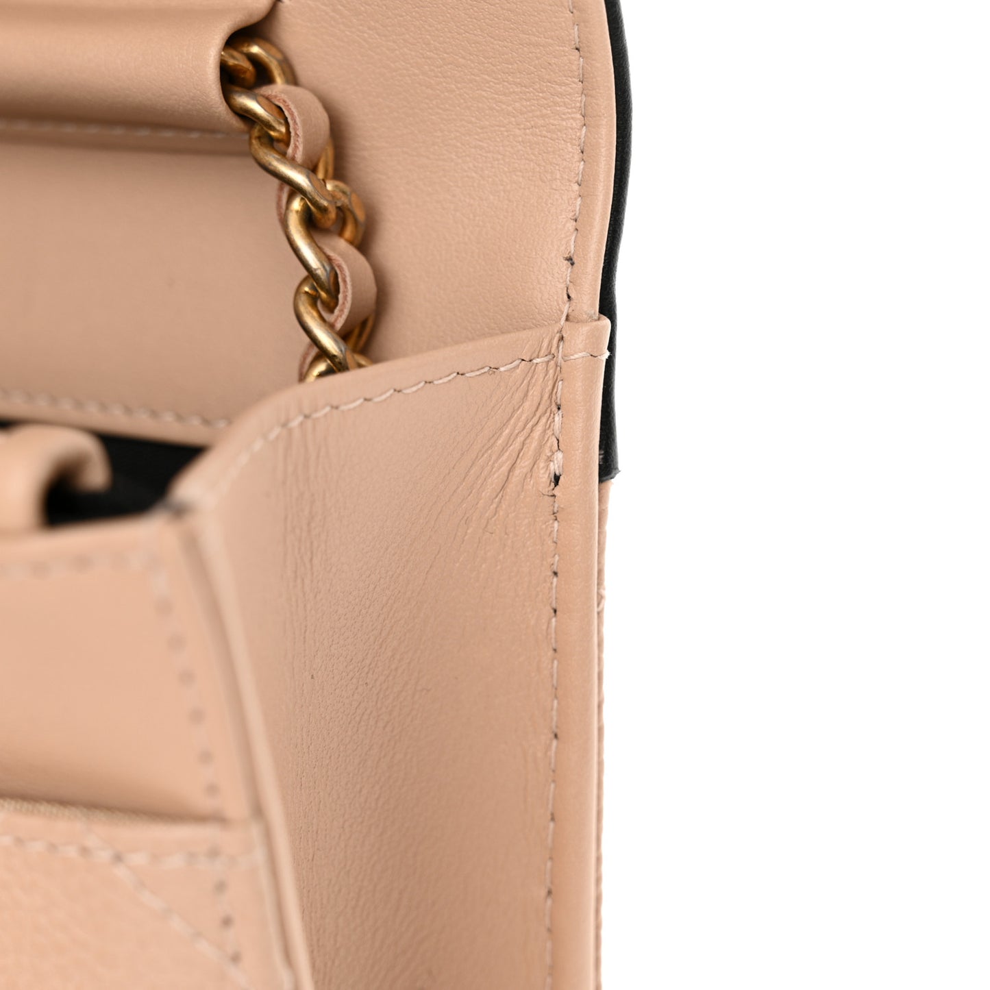Caviar Quilted CC Filigree Wallet On Chain WOC Beige Black