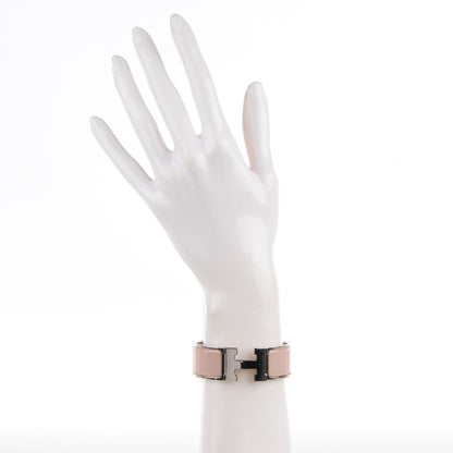 Hermes Enamel Wide Clic Clac H PM Bracelet Rose Poudre 2 of 5