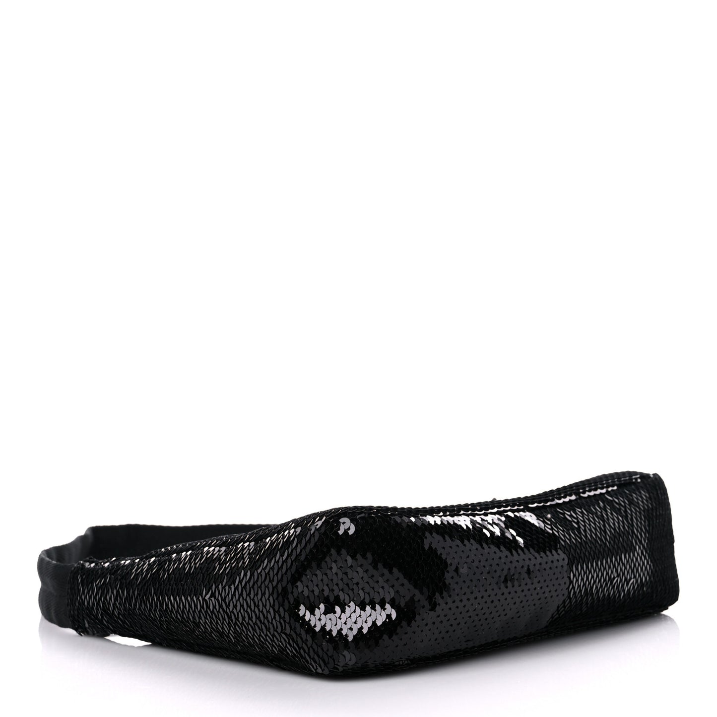 Paillettes Sequin Mini Re-Edition 2000 Bag Black White